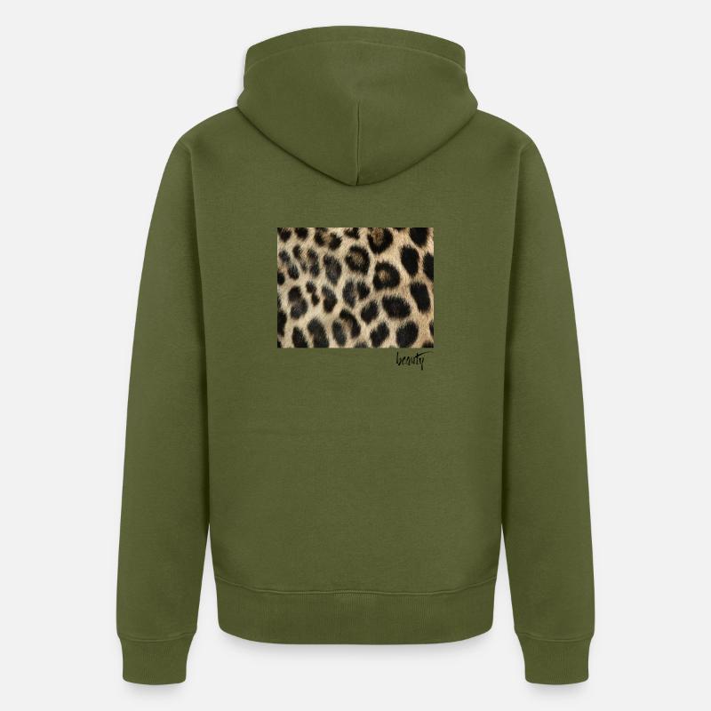 Léo Imprimer - Veste à capuche bio Premium Unisexe - kaki