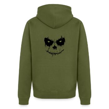 Mauvais visage - Veste à capuche bio Premium Unisexe - kaki - Dos - Nico (187cm)