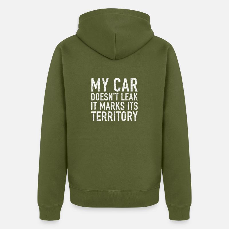 Oldtimer Besitzer Geschenk-Idee - Unisex Premium Bio Zip Hoodie - Khaki