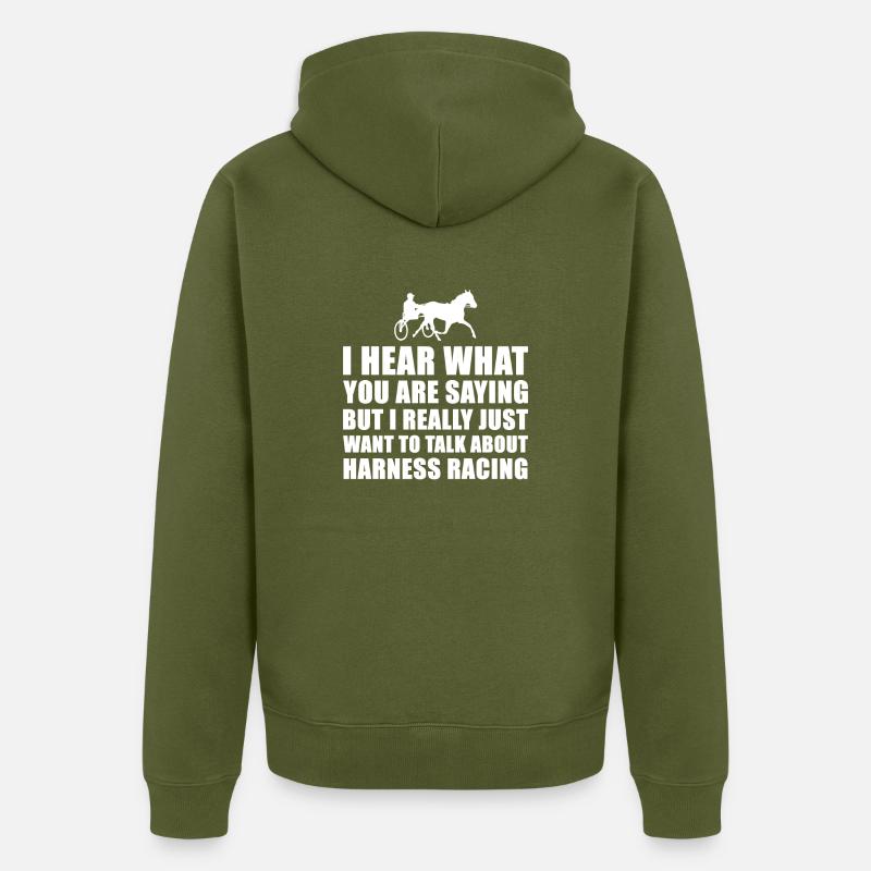 Drôle Trot Idée cadeau - Veste à capuche bio Premium Unisexe - kaki