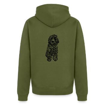 Cockapoos - Veste à capuche bio Premium Unisexe - kaki - Dos - Nico (187cm)