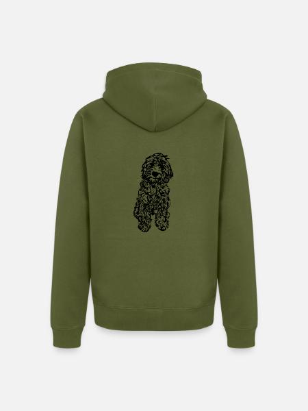 Cockapoos - Unisex Premium Bio Zip Hoodie - Khaki