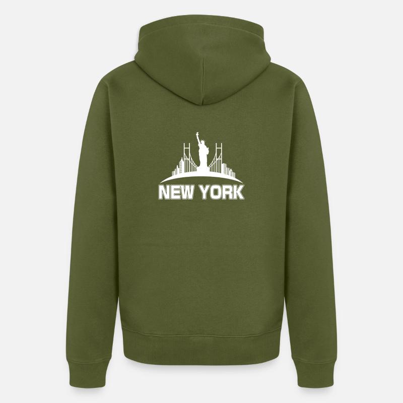 New York - Veste à capuche bio Premium Unisexe - kaki