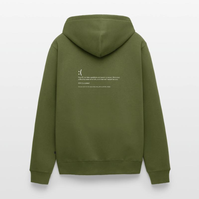 Programmieren Error Bluescreen Gaming Geschenk Unisex Premium Bio Zip Hoodie