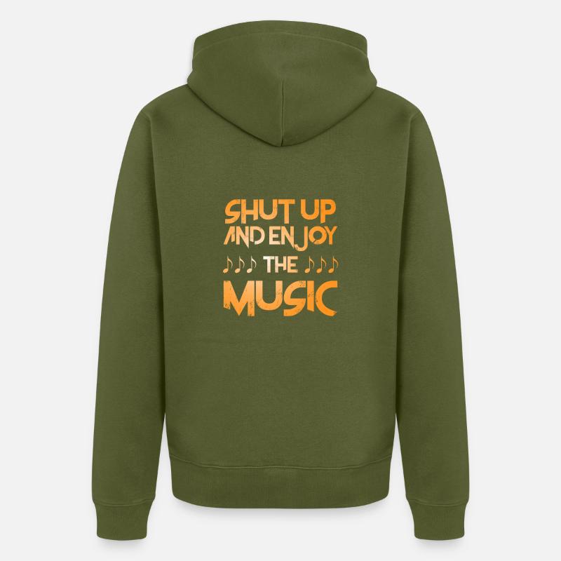 musique - Veste à capuche bio Premium Unisexe - kaki