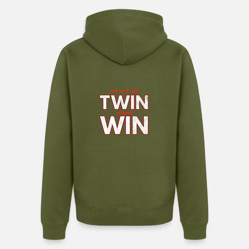 Twins Deux jumeaux Gemini gagnants - Veste à capuche bio Premium Unisexe - kaki
