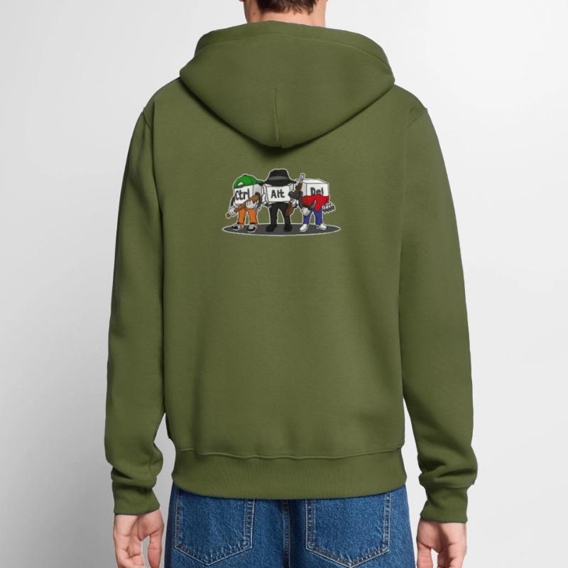 Ctrl Alt Del Computer Admin Nerd Geek Computer Scientist Unisex Premium Organic Zip Hoodie