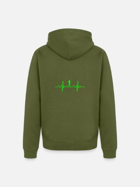 Joggen - Unisex Premium Bio Zip Hoodie - Khaki
