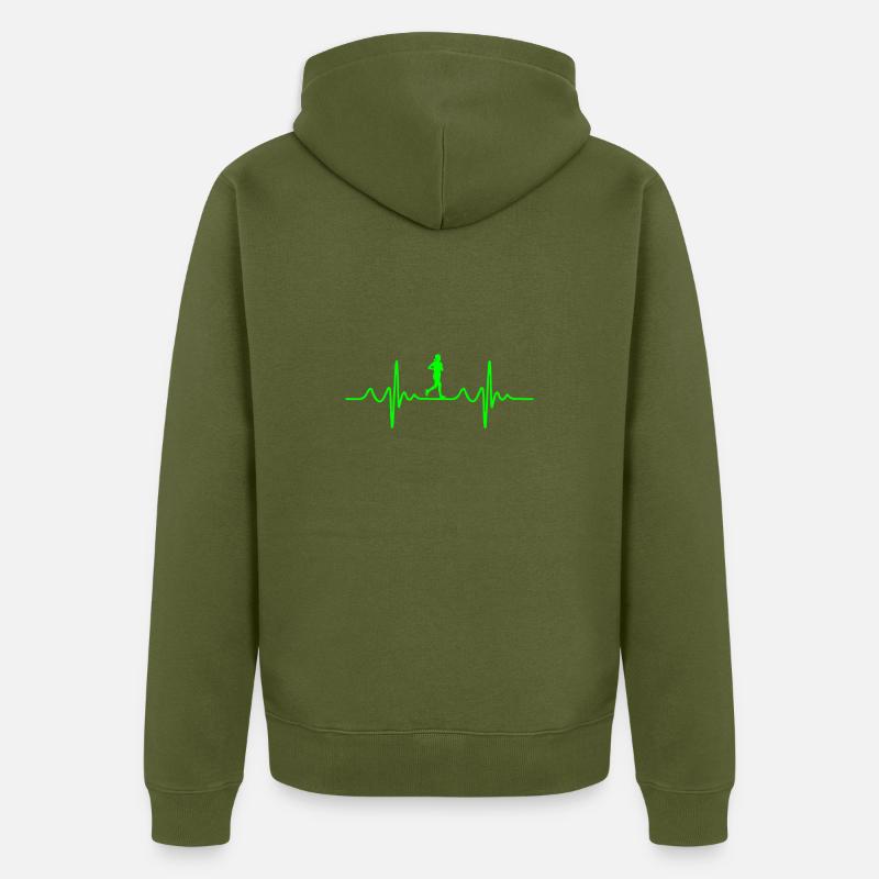 faire du jogging - Veste à capuche bio Premium Unisexe - kaki