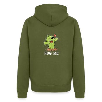 Cactus gratuit Hug Prickly Cacti Hug Me - Veste à capuche bio Premium Unisexe - kaki - Dos - Nico (187cm)