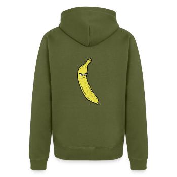 Banane en colère banane diabolique fruit diabolique fruit végétalien - Veste à capuche bio Premium Unisexe - kaki - Dos - Nico (187cm)