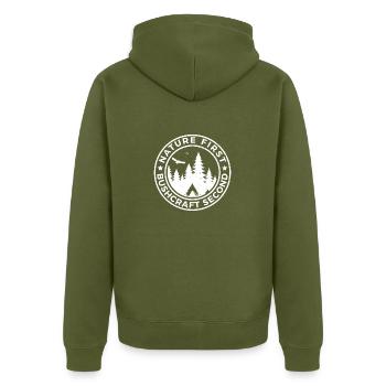 Wilderness Bushcraft Adventure Nature Survival - Veste à capuche bio Premium Unisexe - kaki - Dos - Nico (187cm)