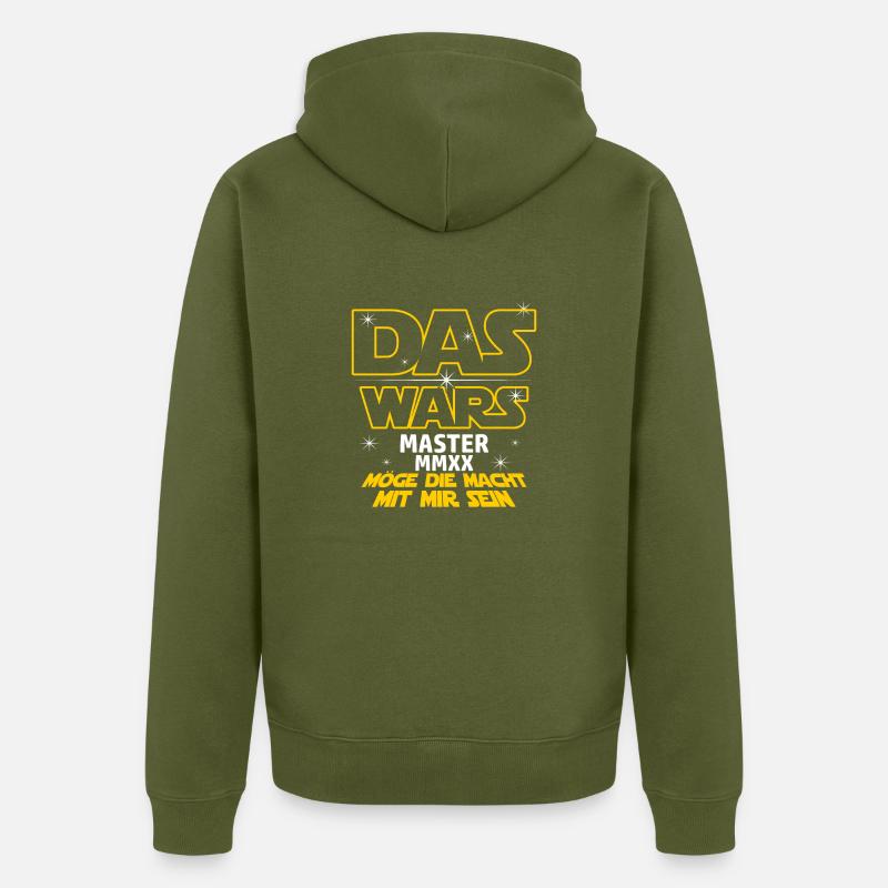 Das Wars Master 2020 Abschluss Masterabschluss - Unisex Premium Bio Zip Hoodie - Khaki