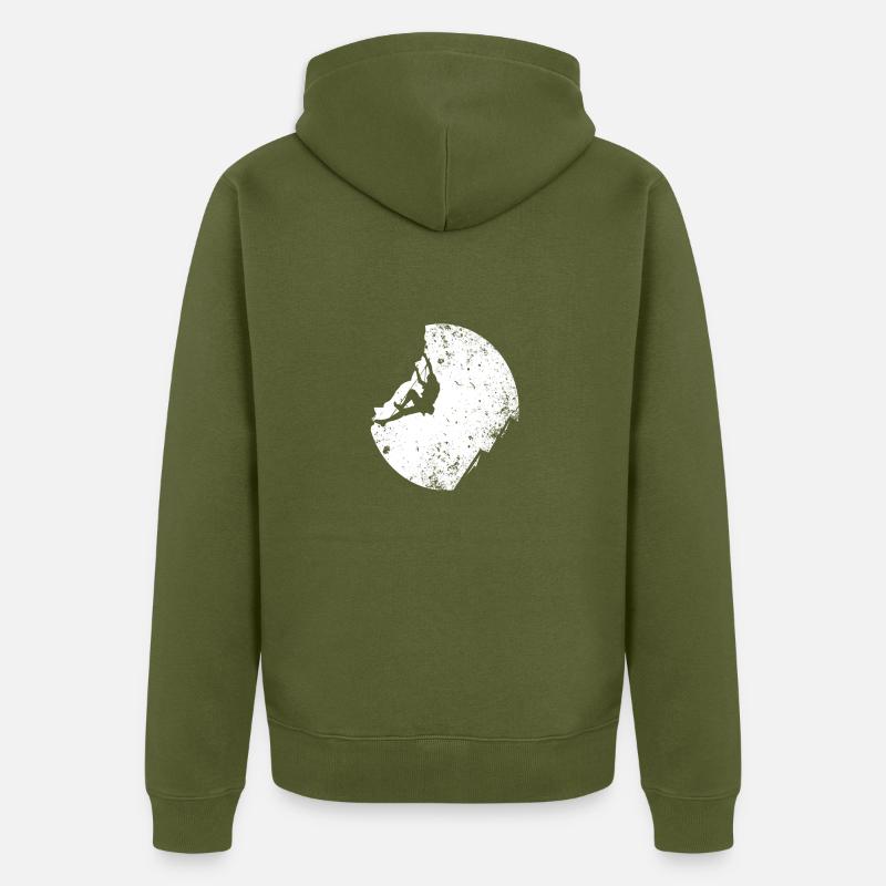 Montée - Veste à capuche bio Premium Unisexe - kaki