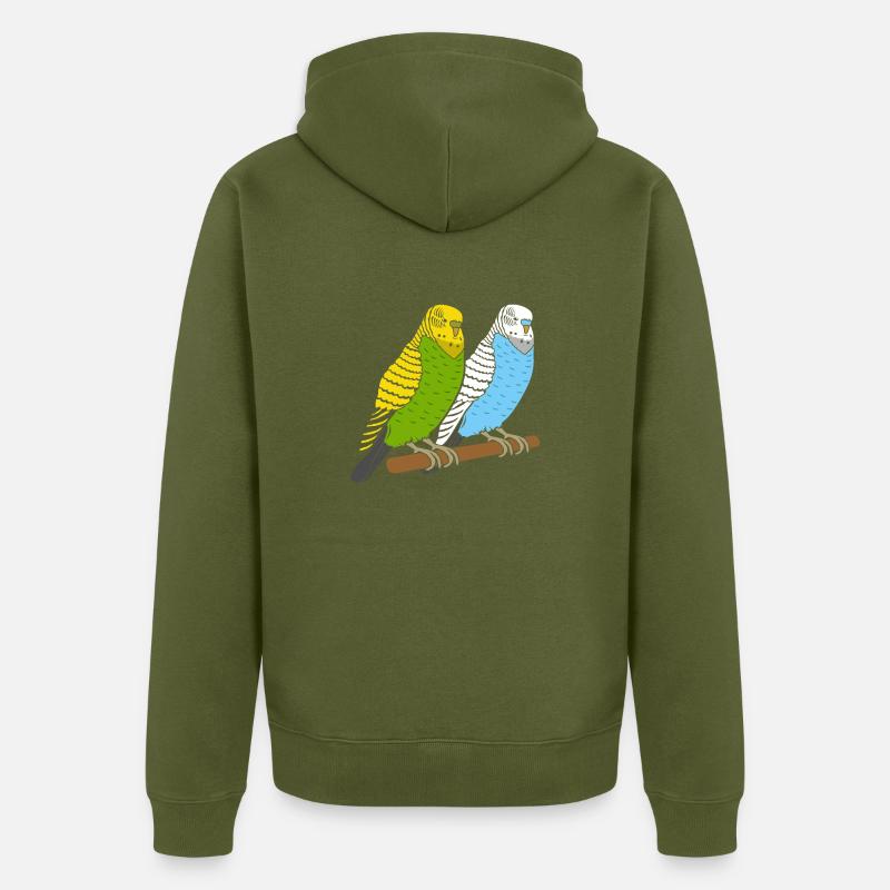 Perruches - Veste à capuche bio Premium Unisexe - kaki