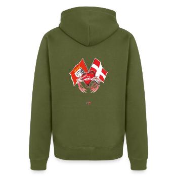 Cologne - show the flag - Unisex Premium Organic Zip Hoodie - khaki - Back - Nico (187cm)