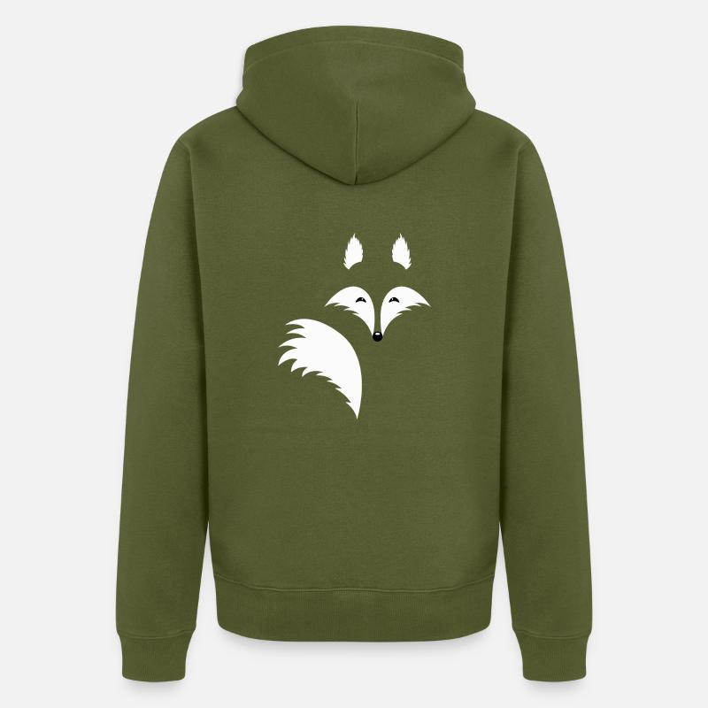 Petit renard - Veste à capuche bio Premium Unisexe - kaki