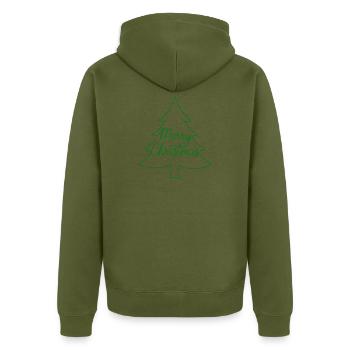 Joyeux sapin de Noël - Veste à capuche bio Premium Unisexe - kaki - Dos - Nico (187cm)