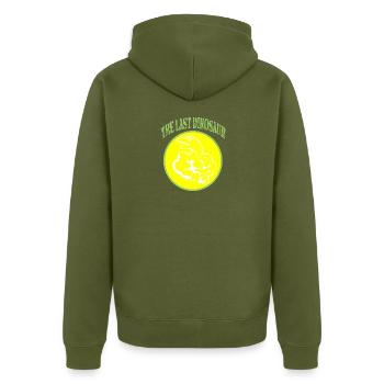 The last Dinosaur - Unisex Premium Bio Zip Hoodie - Khaki - Hinten - Nico (187cm)