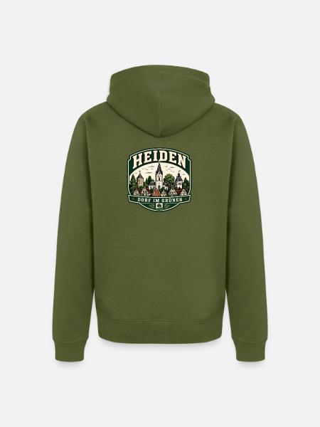 Heiden – Dorf im Grünen - Unisex Premium Bio Zip Hoodie - Khaki