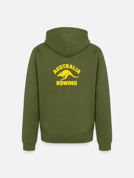 Australia Rowing - Australien Rudern - Känguru - Unisex Premium Bio Zip Hoodie - Khaki