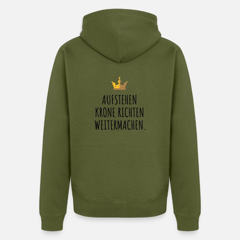 Debout, courez, continuez. - Veste à capuche bio Premium Unisexe - kaki