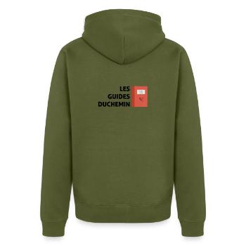 Les Guides Duchemin - Veste à capuche bio Premium Unisexe - kaki - Dos - Nico (187cm)