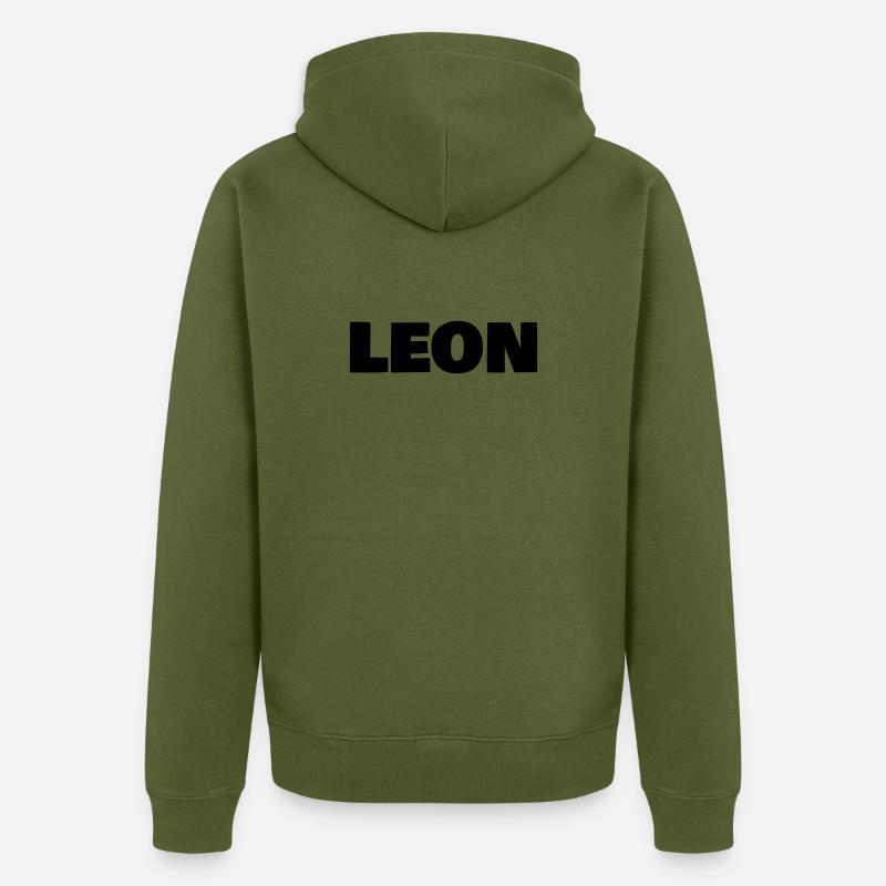 Léon - Veste à capuche bio Premium Unisexe - kaki