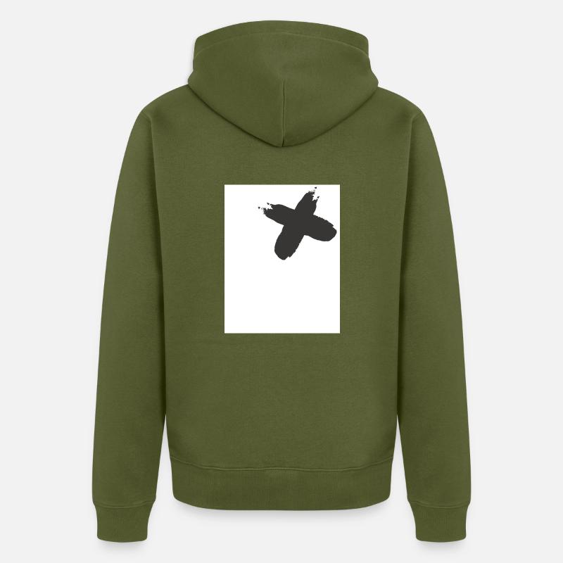 N Fronting - Unisex Premium Bio Zip Hoodie - Khaki