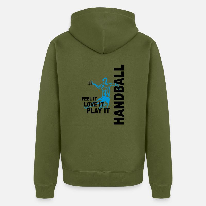 handball_flp2 - Veste à capuche bio Premium Unisexe - kaki