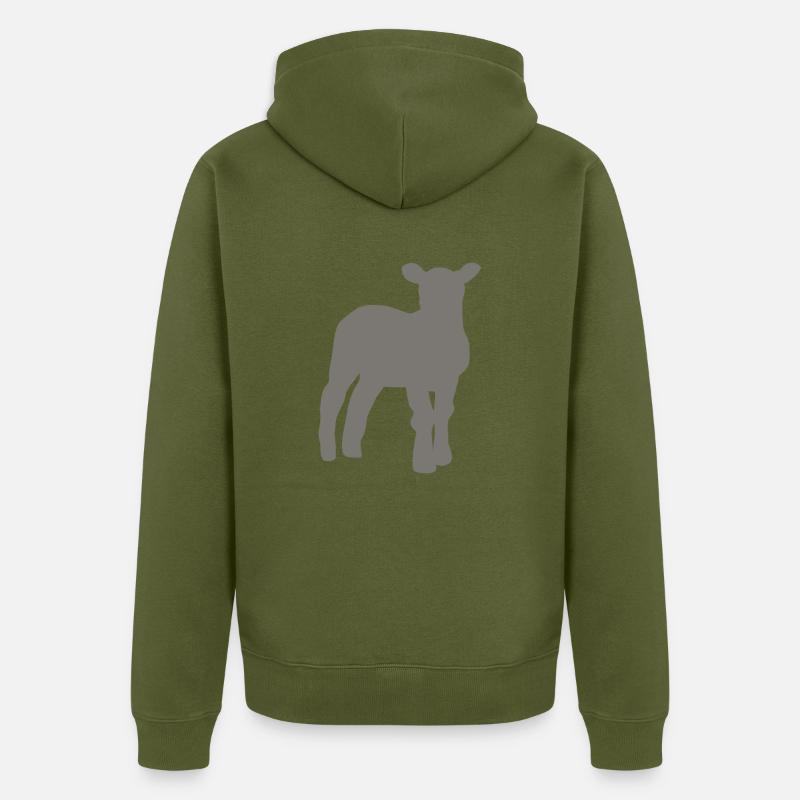 Lamm - Unisex Premium Bio Zip Hoodie - Khaki