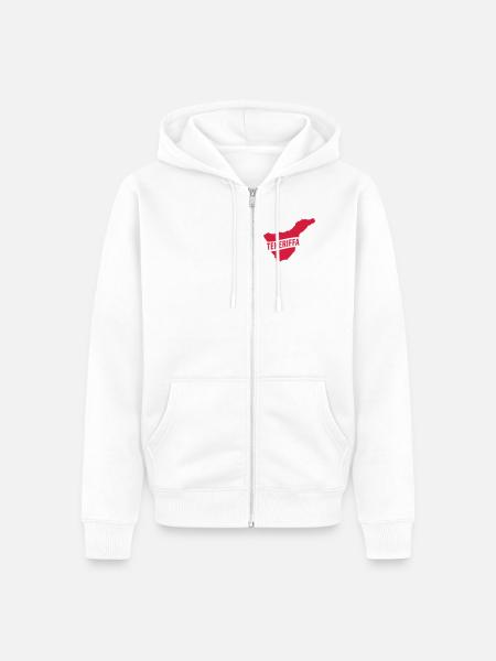 Teneriffa - Unisex Premium Bio Zip Hoodie - Weiß