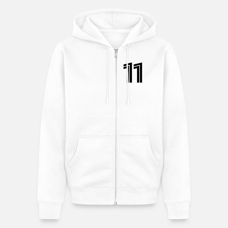 11 - Veste à capuche bio Premium Unisexe - blanc
