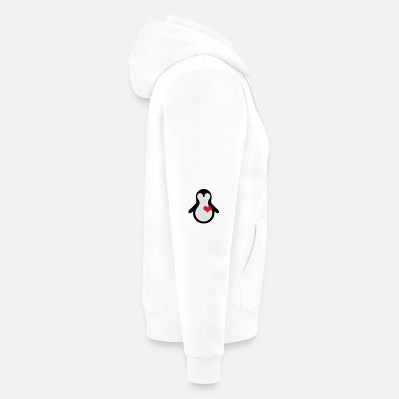 herz_penguin Unisex Premium Bio Zip Hoodie