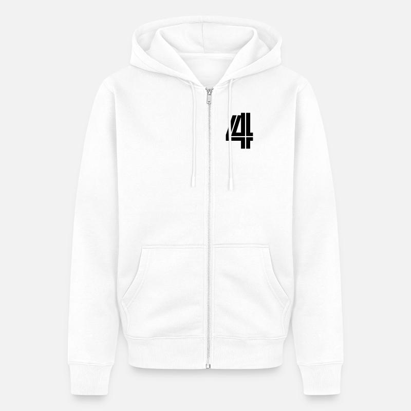 4 - Veste à capuche bio Premium Unisexe - blanc