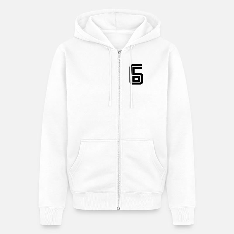 6 - Veste à capuche bio Premium Unisexe - blanc