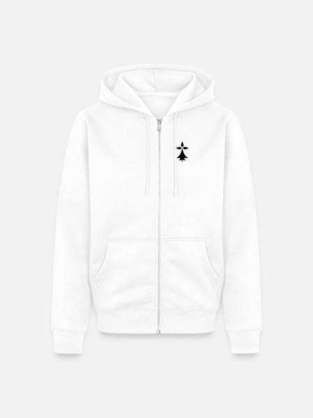 Breizh Hermine - Veste à capuche bio Premium Unisexe - blanc