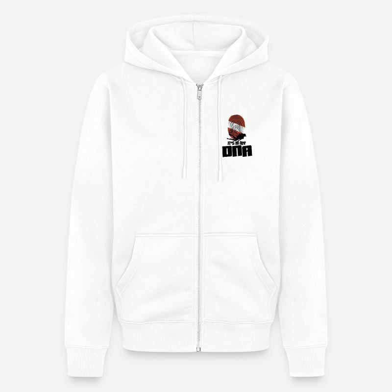 C’est dans mon ADN - Veste à capuche bio Premium Unisexe - blanc