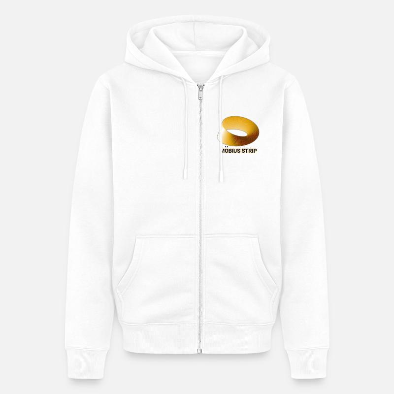 Ruban de Möbius Doré - Veste à capuche bio Premium Unisexe - blanc
