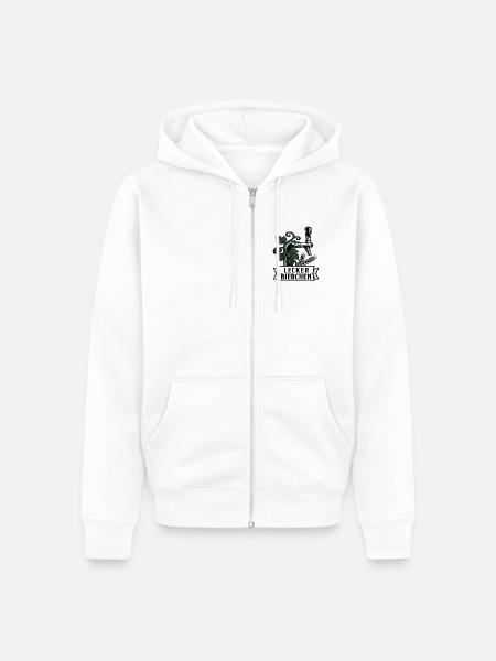 Lecker Bierchen Tap Art - Unisex Premium Bio Zip Hoodie - Weiß