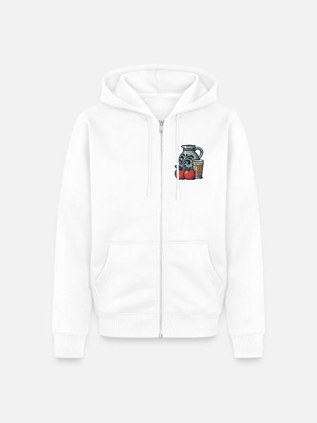 Apfelwein - Unisex Premium Bio Zip Hoodie - Weiß