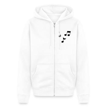 Partition - Veste à capuche bio Premium Unisexe - blanc - Devant - Thijin (182cm) & Selfina (174cm)