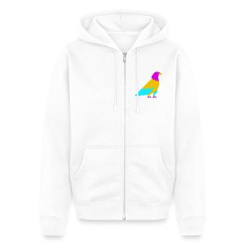 Colorful Abstract Eagle - Unisex Premium Organic Zip Hoodie - white - Front - Thijin (182cm) & Selfina (174cm)