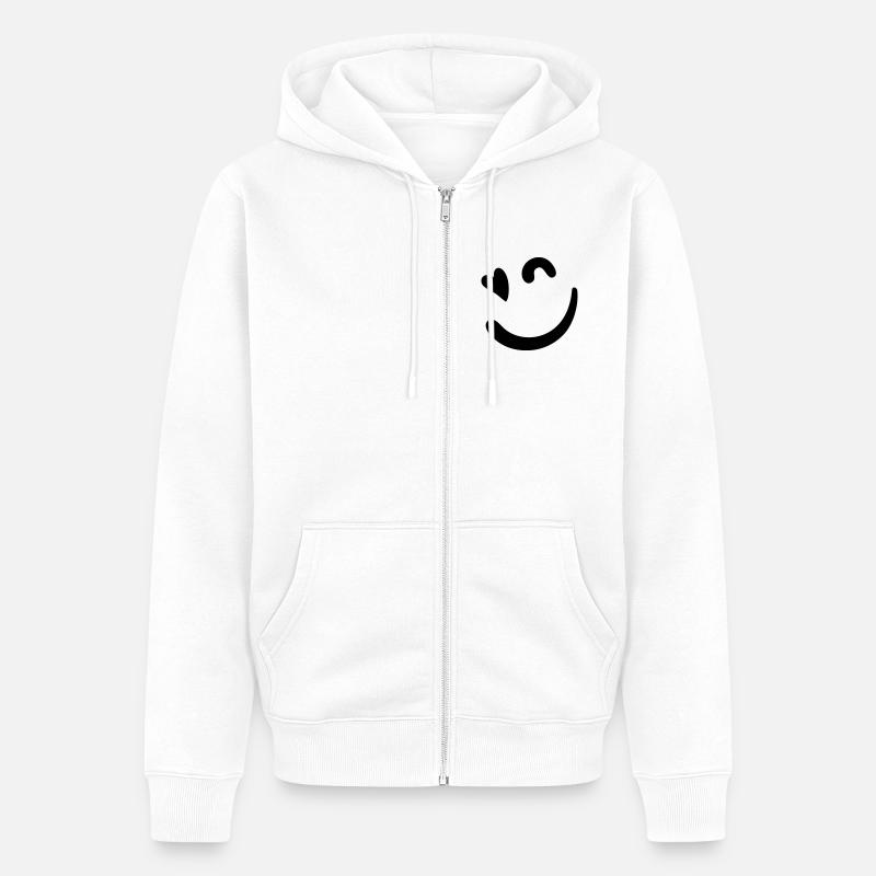 Logo Beacon - Rouge - Veste à capuche bio Premium Unisexe - blanc