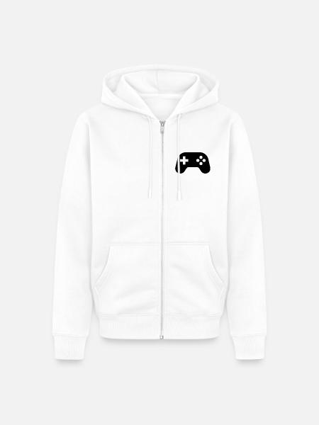 Gaming Controller - Unisex Premium Bio Zip Hoodie - Weiß
