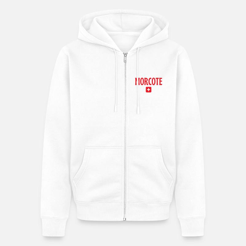 Drapeau suisse de Morcote - Veste à capuche bio Premium Unisexe - blanc