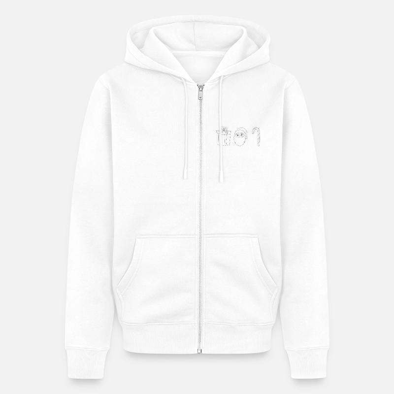 Cadeau de Noël Santa Candy Cane - Veste à capuche bio Premium Unisexe - blanc