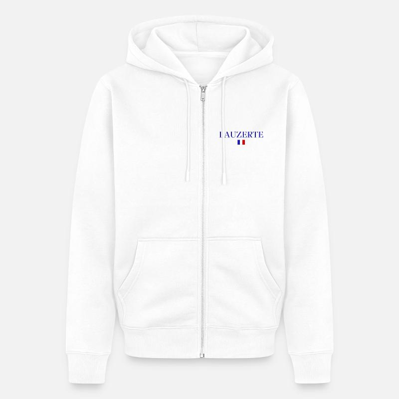 LAUZERTE-Conception du drapeau français. - Veste à capuche bio Premium Unisexe - blanc