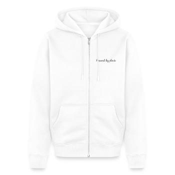 Powered By Plants - Unisex Premium Organic Zip Hoodie - white - Front - Thijin (182cm) & Selfina (174cm)