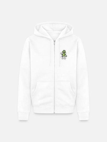 Mad_Caterpillar - Unisex Premium Bio Zip Hoodie - Weiß